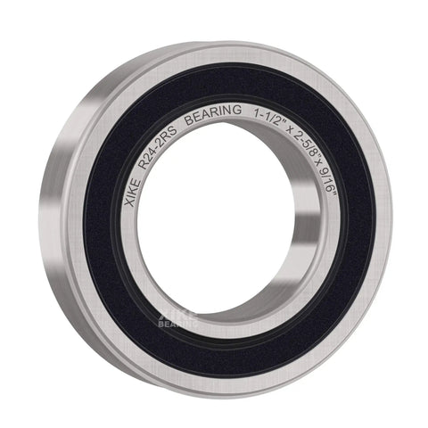 R24 2RS Double Rubber Seal Bearings One and a Half by Two and Five Eighths by Nine Sixteenths Inches Pre Lubricated, close-up view