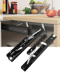Beefed Up Heavy Duty Drawer Slides With Soft Close For Desks And Dining Tables Side Mount Extension Runners Concealed Quiet Glide Rust Resistant Steel Smooth Silent Pull 42 Cm 16.6 In side-mounted black steel drawer slides