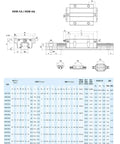 Technical drawing and specifications of Square Linear Guide Rail HGW15 2500mm Kit With 2 HGW15CA Flange Carriage Blocks