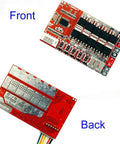 Premium 5S BMS Board For 18650 Lithium Cells Running Butter Smooth With 50A Balanced Charging viewed from front and back.