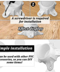 12 Packs 2 Inch PVC Flange Caps For Pipe Fittings Ideal For DIY Rod Holder Projects Shelving Support Feet And Furniture Making Glossy White Finish installation guide