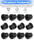 Dead Nuts Tight 12 Piece Suspension Bushing Kit Upper Lower A Arm Isolators With Flanged Sleeves Killer Fit For John Deere Gator Xuv Work Rigs M158746 Am158746 rubber bushings displaying durability and performance for heavy use.
