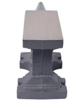 Front view of Heavy Duty Cast Iron Anvil With Single Horn And Stable Base For Blacksmiths, Pro Grade Tool, showcasing the stable base.