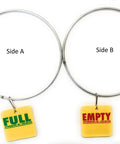 Built Tough Heavy Duty Reusable Cylinder Tank Status Tags with a 5 inch steel neck ring marking FULL and EMPTY.