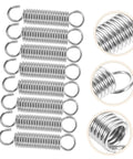 Grab This 8 Piece Small Compression Spring Kit With Hook Ends Perfect For Elevating Electric Vehicle Parking Stands And Securing Ladder Foot Supports To Keep Your Gear Rock Solid And Ready For Any Adventure. Silver metal hook-end compression springs set