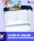 Stack of 10x13 Heavy Duty Poly Mailers 30 Pack White 3 Mil Waterproof Tear Resistant Self Sealing Shipping Bags