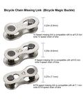 Bike Chain Tool Set Pro Grade 2 In 1 Chain Breaker And Master Link Pliers with Missing Link for 6-10 Speed Chains, showing missing links