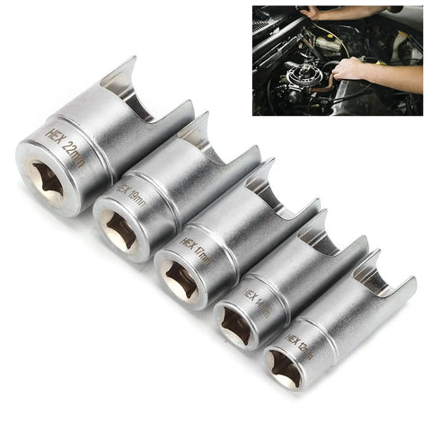 Top Notch Elbow Connector Socket Set For Car Repair That Slips In Where Regular Tools Can Not Go With 5 Sockets From 12mm To 22mm Drive Fitting Kit, chrome steel sockets 12mm 14mm 17mm 19mm 22mm