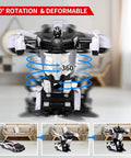 Transforming Remote Control Car For Kids Two In One Vehicle Converts To A Robot With One Button Deformation And 360 Degree Drifting