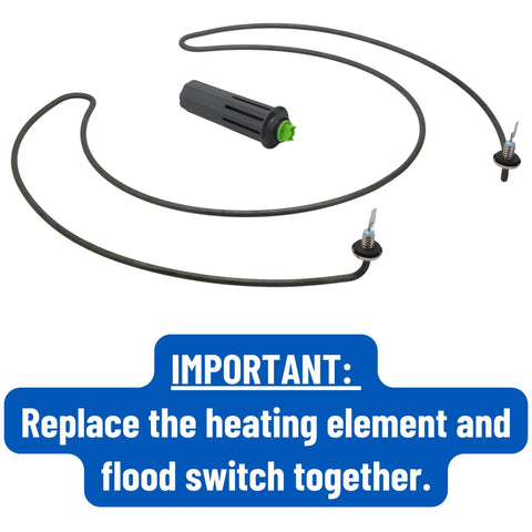 Model Specific Dishwasher Heating Element Replacement For WD05X24776 WD05X30818 with instruction note on replacement.