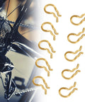 High-Octane 10 Pack Stainless Steel Bike Brake Caliper Repair Kit Featuring Premium Retaining Spring Clips And Cotter Pins For Rock Solid Durability And Smooth Ride Maintenance That Gets The Job Done Right. Gold brake spring clips for bike caliper repair, 10-pack