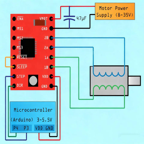 A4988 Stepper Motor Driver Modules With Heat Sinks For 3D Printers Reprints Mendel Huxley And Arduino DIY Projects wiring diagram