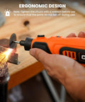 User operating a Badass 12V Cordless Rotary Tool Kit with 6 Variable Speeds Up To 25000 Rpm to cut metal, creating sparks.