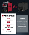 Comparison of All In One 6 In 1 MIG Welder with competitor, highlighting features like max wire feed, spot welding, burnback time.