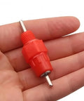 20 Pack Automatic Poultry Water Dispenser With Slick Stainless Steel Nipple Drinkers, red nipple in a hand for easy setup.