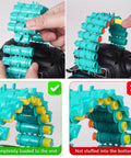 Loading foam darts into Nerf Compatible Gesture Sensing RC Tank That Shoots Soft Foam Darts, showing full and partial load