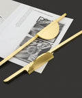 Brushed Gold Half Moon Door Pulls And Knob Set Two Pack Center To Center Eleven And One Third Inches Overall Length Twelve And A Half Inches Zinc Alloy Furniture Hardware For Kitchen Cabinets Dressers And Drawers on open magazine