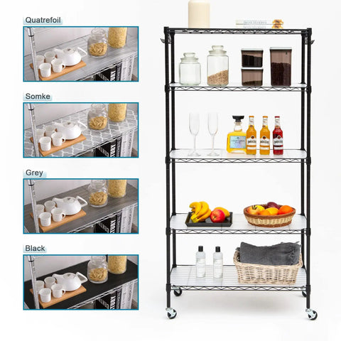Heavy Duty Wire Shelf Liner 18 By 48 Inches Set Of Five Waterproof Transparent Mats For Kitchen Pantries Garage Closets Is A Top Notch Pick That Delivers Slick Results Daily