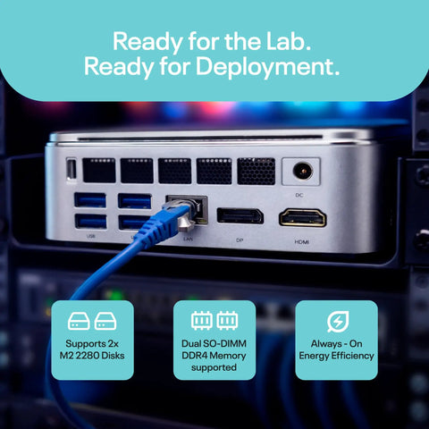 Premium Compact Mini Computer System Featuring Snappy Intel Core Chipset And No Sweat Software Configuration For Flexible Hardware Upgrades And Effortless Daily Workflow Optimization, showing ports and connectivity.