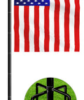 10Ft Garden Flag Pole Stand With 5 Prong Base For 3x5 American Flags, Adjustable Heavy Duty Outdoor Flagpole Holder Kit