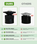 Adjustable Arc Spray Nozzles 8 to 17 Ft Radius Full Coverage Lawn Sprinkler Heads comparison of rotation and features.