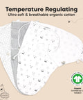 Organic Baby Swaddles 3 Pack for Newborns and Infants 3 to 6 Months Nordic Style Cozy Ergonomic Hip Support IHDI Certified