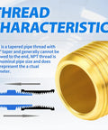 Brass compression tube fitting, 3/16 in OD x 1/8 in NPT male, 90° elbow, compression union connector, 10-pack