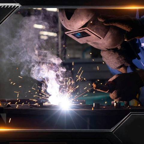 Welder using E6013 Welding Rod Three Thirty Second Inch, 3 Pound Carbon Steel Electrodes for Arc Welding