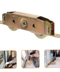 Killer Golden Sliding Door Roller Wheels 2 Pack Replacement Pulleys with dual aluminum bearings for smooth sliding.