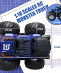 1 18 Scale RC Monster Truck For Kids With 4WD Drive Music Mist Spray And LED Lights Dope 360 Spin Stunts And Stand Up Driving