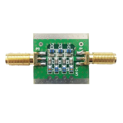 Broadcast FM Block Filter 88 to 108 MHz For SDR And Scanning With Over 50 dB Attenuation Low Insertion Loss, SMA connectors shown.