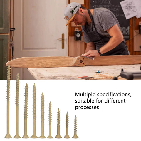 100 Pcs Star Drive Woodworking Screws Kit Carbon Steel Countersunk Tapping Screws With Round Heads Heavy Duty High Hardness