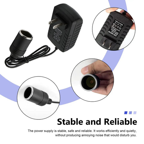 Boss Level Plug And Play Car AC To DC Power Converter 110 To 240V To 12V 24W Transformer Adapter with heavy duty cord.