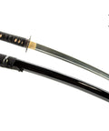Unsharpened Stainless Steel Wakizashi Iaito For Iaido Practice 21 Inch Blade With Bo Hi Fuller Dope Safe Training Sword, black sheath