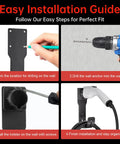 Installation guide for EV Charger Wall Mount Kit With J Hook Cable Holder For SAE J1772 Connectors Sturdy Charging Cable Box Holder