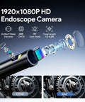 Dual Lens 1080P Endoscope Camera With Light 4.3 Inch IPS Display And 16.5 Foot Snake Cable Waterproof Borescope lens design