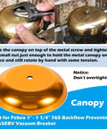 Installation of canopy from 1 Inch And 1 Quarter Inch Backflow Preventer Repair Kit For 765 EBV Vacuum Breaker