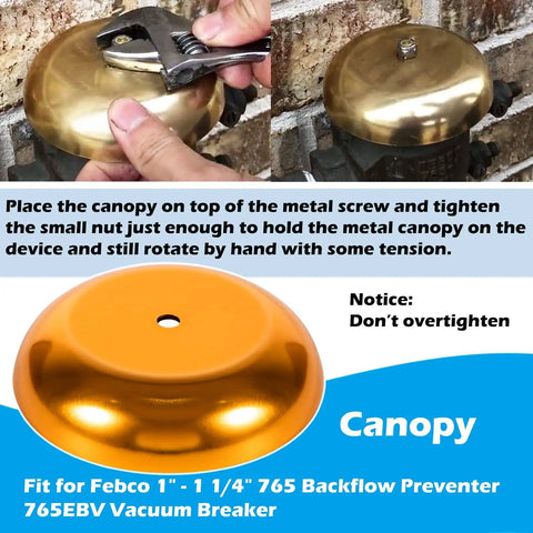 Installation of canopy from 1 Inch And 1 Quarter Inch Backflow Preventer Repair Kit For 765 EBV Vacuum Breaker
