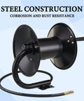 Heavy Duty Steel Pressure Washer Hose Reel With Manual Crank Built To Last Holds Up To 150 Feet Of Three Eighths Inch Whip Hose