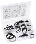 External Retaining Ring Kit 88 Pcs 11 Sizes Carbon Steel Snap Ring Assortment in plastic case