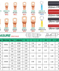 Battery Cable End Lugs 130 Pcs Copper Ring Terminals and Heat Shrink Connectors for AWG 2 4 6 8 10 12 14 16 Gauge Kit
