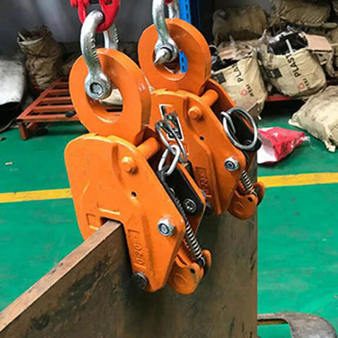 Rock Solid Vertical Steel Plate Clamp 10 Ton Heavy Duty Alloy Steel Lifting Tongs With Zero Slip Grip Built Tough For Rough Industrial Jobs And Heavy Beam Work