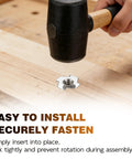 Installing One Quarter Twenty Tee Nut 304 Stainless Steel Four Prong With Three Eighth Inch Barrel For Wood Inserts in woodworking