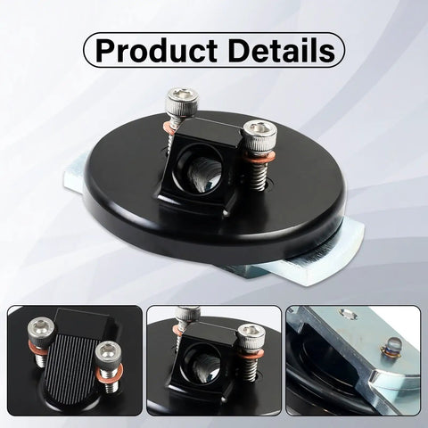Close-up of Dipstick Adapter Repair Kit For 7.3L Powerstroke Diesel Engines, shown with metallic and rubber components.