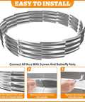 Big 6 Foot Metal Fire Pit Ring For Outdoor Pits Bonfire Ring 0.7 Millimeter Thick And 1 Foot High Heavy Duty Silver Steel Assembly Guide