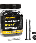 Package of 3 Inch Deck Screws 138 Pcs Exterior Wood Screws Size 10 Epoxy Coated T25 Star Bit Salt Spray Tested Over 1500 Hours Rust Resistant