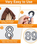 Step-by-step instructions for Easy Peel And Stick 3.8 Inch Reflective House Numbers Set Of 20 For Outdoor Use Waterproof ABS Plastic.