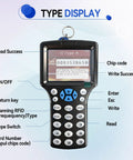 Multi-Frequency RFID Card Duplicator And Copier For Access Control device with labeled buttons and screen display