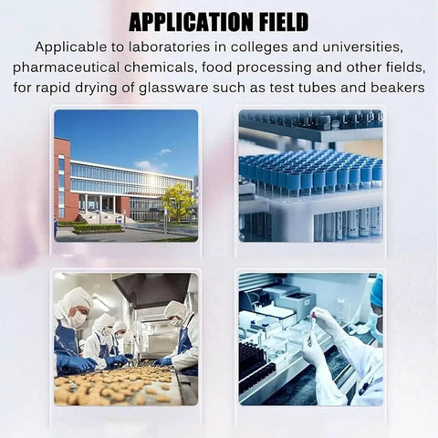 Premium Lab Airflow Dryer Rack With 12 Holes And Tree Branch Duct Design For Efficient Glassware Drying in various labs.