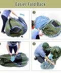 Pop Up One Person Tent With Instant 3 Second Setup Waterproof Outdoor Shelter fold back instructions